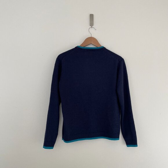 Vintage Yves Saint Laurent Wool Blend Logo Sweater Men's Size Medium - Picture 2 of 6